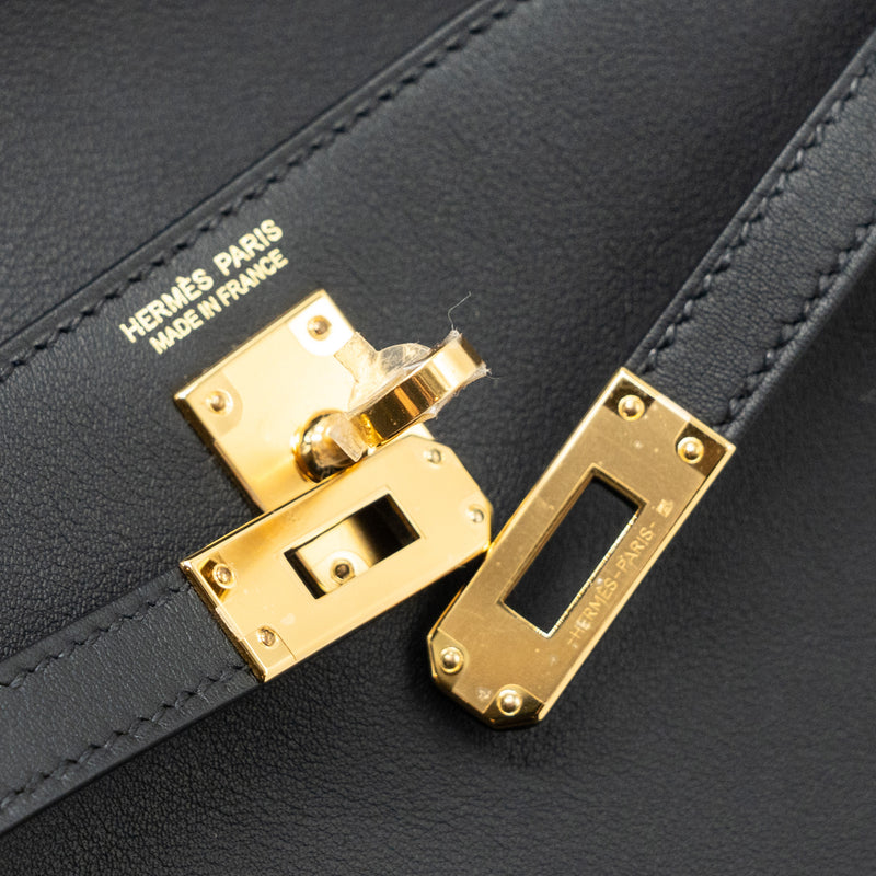 HERMES Kelly danse swift black GHW Stamp B