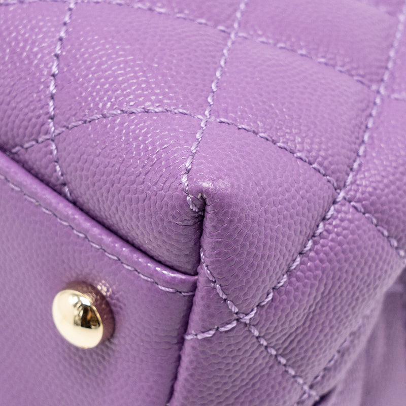 Chanel Small Coco Handle Caviar purple LGHW (microchip)