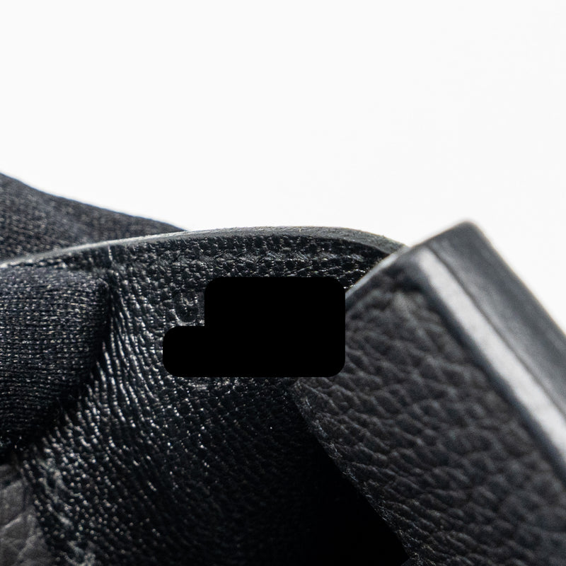 Hermes Birkin 25 Togo Black SHW Stamp C