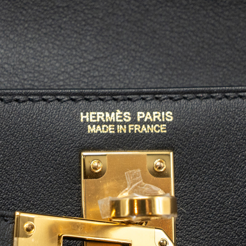 HERMES Kelly danse swift black GHW Stamp B