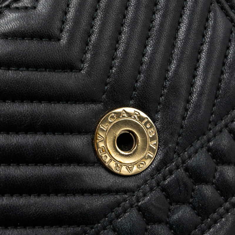 Bvlgari Serpenti Forever Shoulder Bag Leather Black LGHW