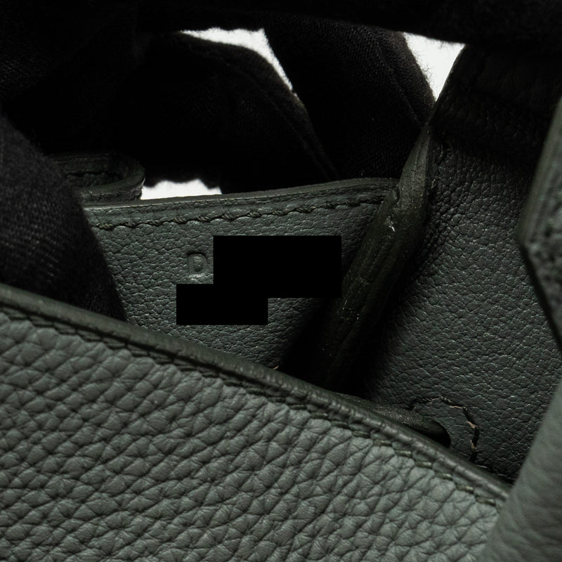 Hermes Birkin 30 Togo Vert Amande GHW stamp D