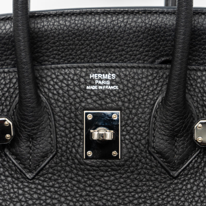 Hermes Birkin 25 Togo Black SHW Stamp C