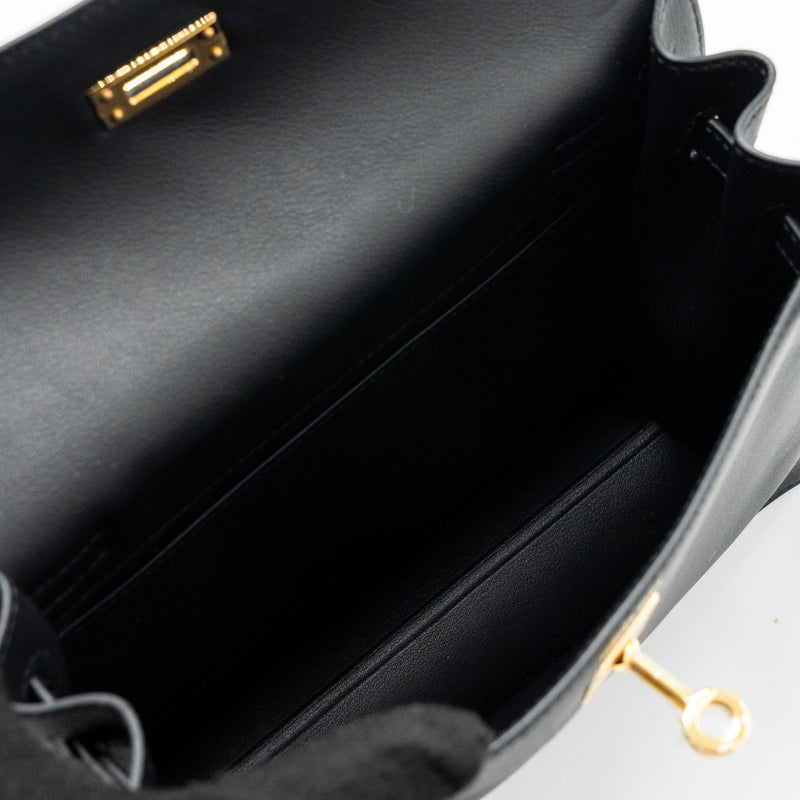 HERMES Kelly danse swift black GHW Stamp B