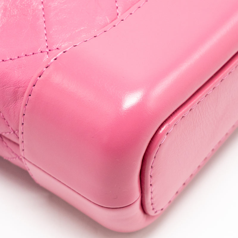 Chanel Small Gabrielle Hobo Bag Aged Calfskin Pink Multicoloured Hardware