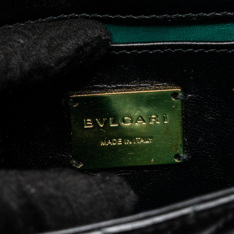 Bvlgari Serpenti Forever Shoulder Bag Leather Black LGHW