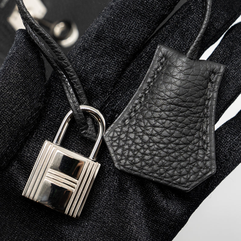 Hermes Birkin 25 Togo Black SHW Stamp C