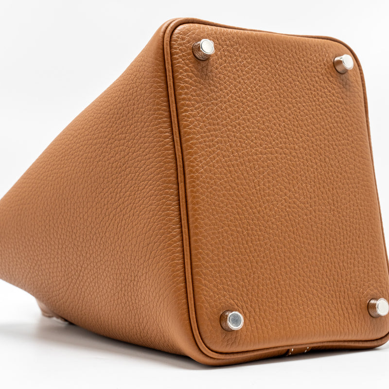 Hermes picotin 18 lock Bag Clemence Gold SHW stamp B