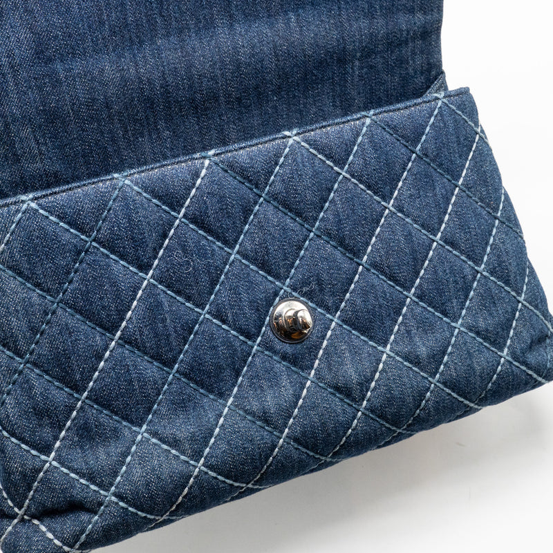 Chanel Medium Coco Handle Denim/Leather Blue SHW
