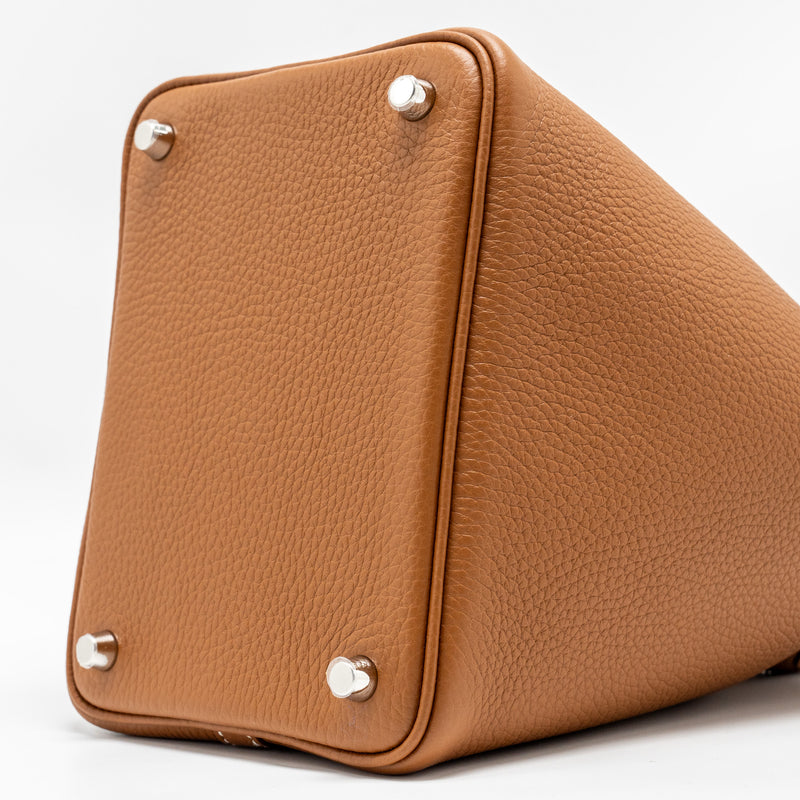 Hermes picotin 18 lock Bag Clemence Gold SHW stamp B