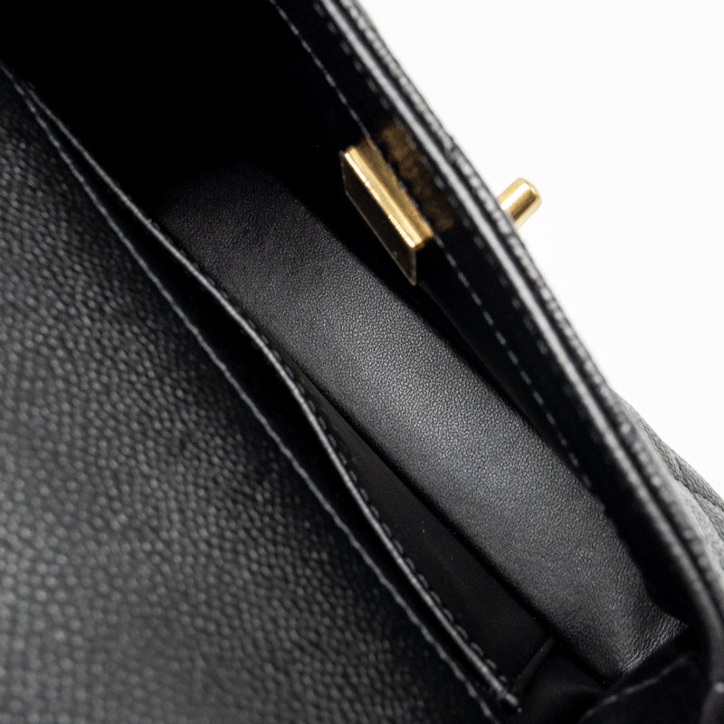 Chanel Coco Love Flap Bag Adjustable Chain Caviar Black GHW (Microchip)