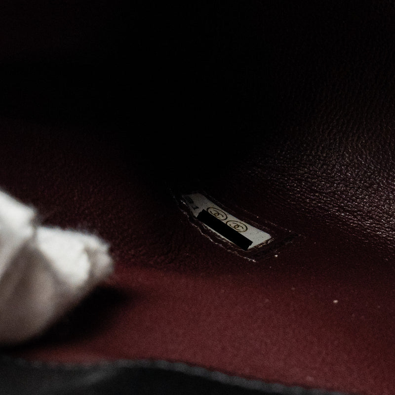 Chanel Small Coco Handle with Lizard Embossed Handle Caviar Black LGHW