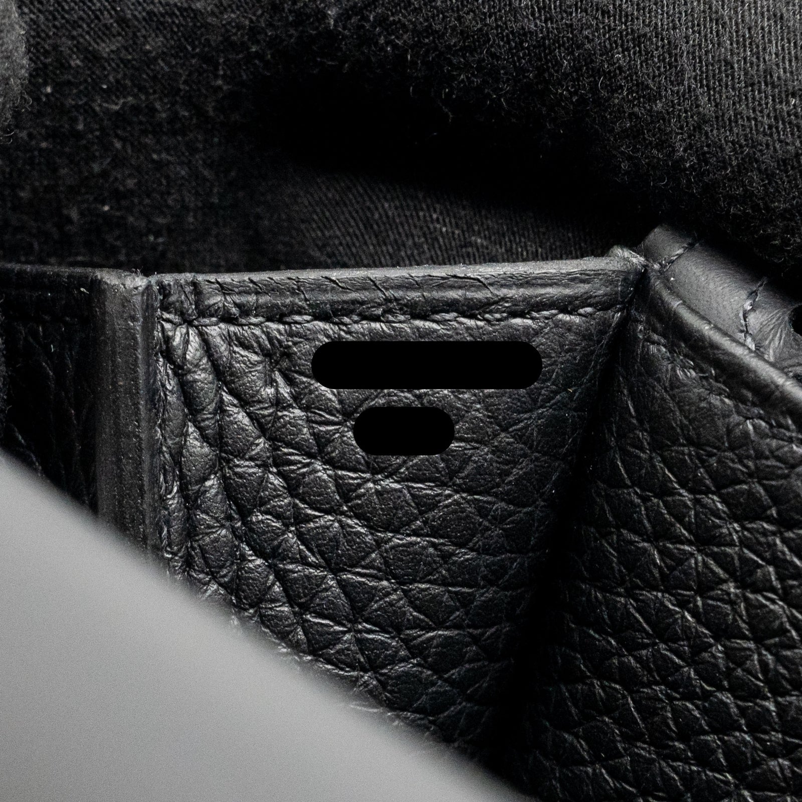 Hermes Halzan 25 Clemence Black GHW Stamp K