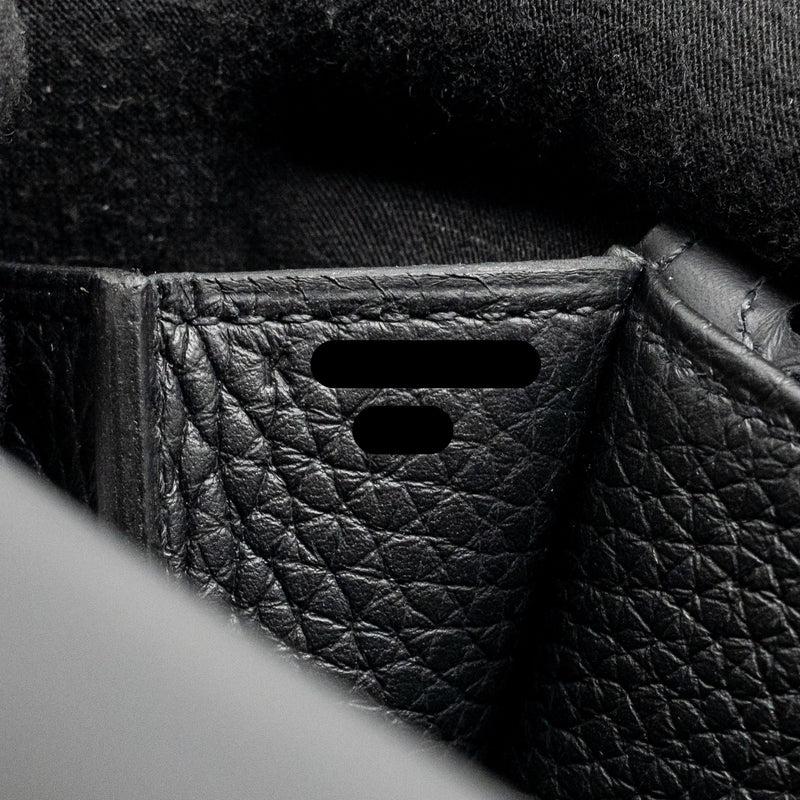 Hermes Halzan 25 Clemence Black GHW Stamp K