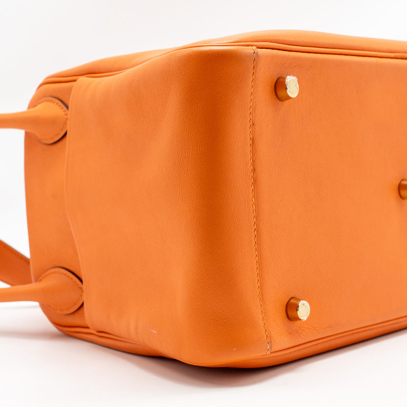 Hermes Lindy 30 Swift Leather orange / red LGHW Stamp X