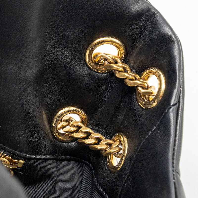 Saint Laurent/YSL Small Puffer Bag Nappa Black Multicolour Hardware