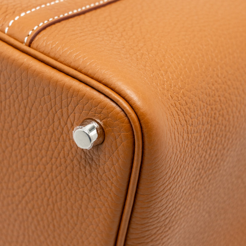 Hermes picotin 18 lock Bag Clemence Gold SHW stamp B