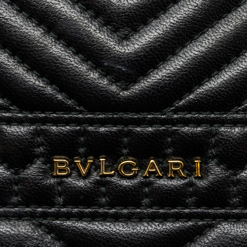Bvlgari Serpenti Forever Shoulder Bag Leather Black LGHW