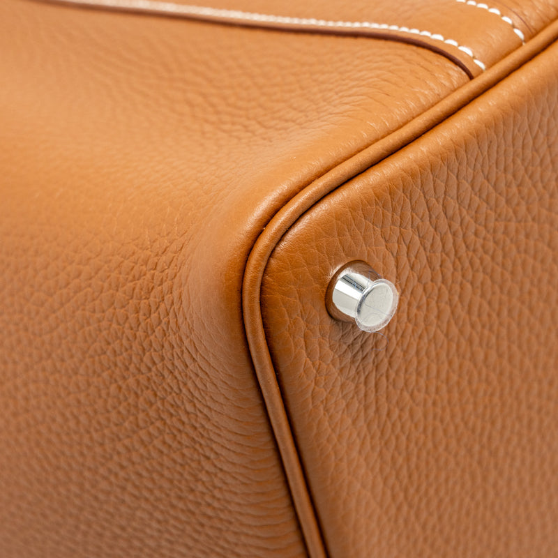 Hermes picotin 18 lock Bag Clemence Gold SHW stamp B