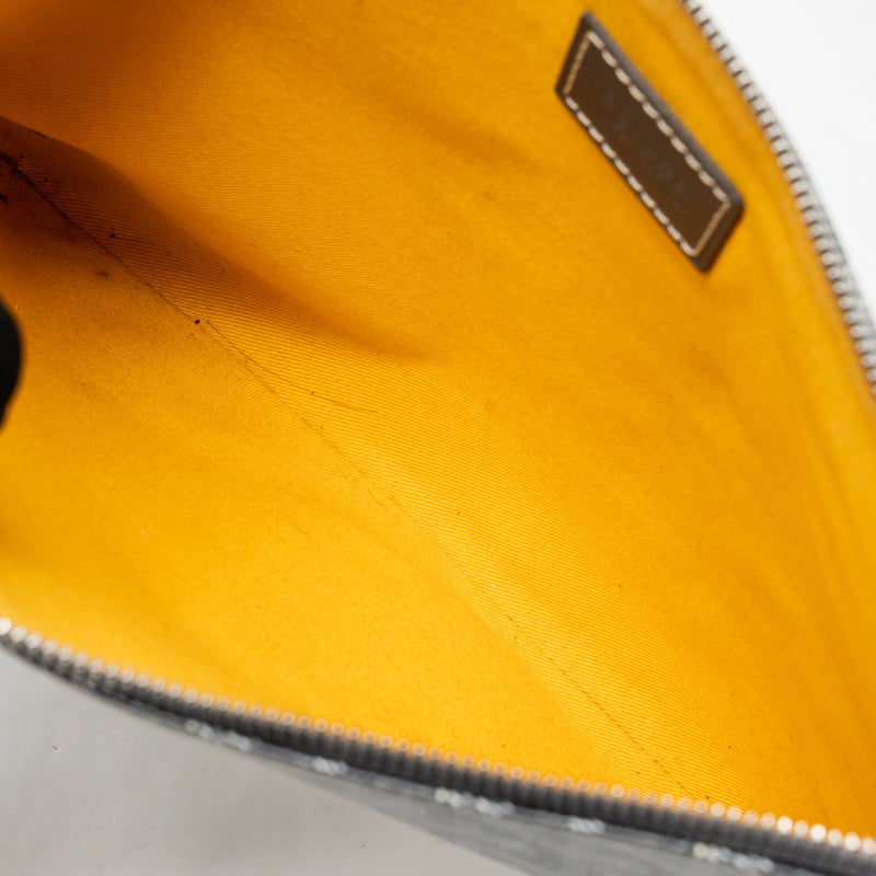 Goyard Senat MM Pouch Goyardine Canvas Grey SHW