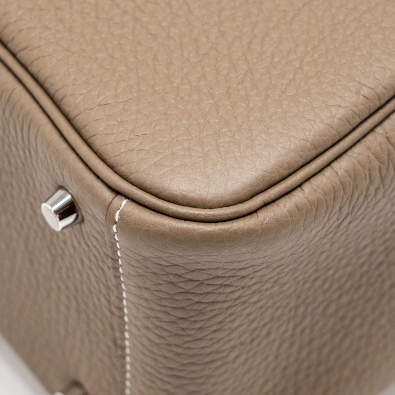 HERMES Mini Lindy II Clemence Etoupe SHW Stamp W