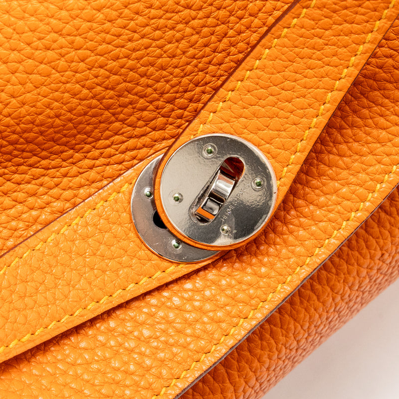 Hermes Lindy 34 Clemence Orange SHW Stamp Square Q