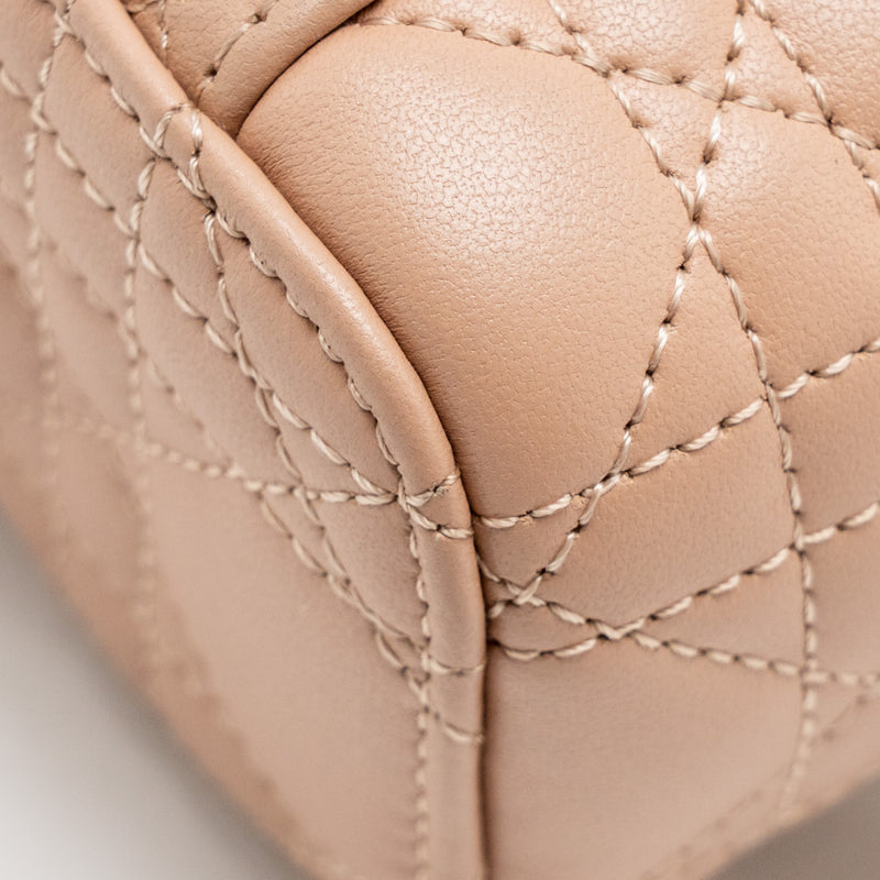 Dior Micro Lady Dior Vanity Case Cannage Lambskin Rose Des Vents Pink LGHW