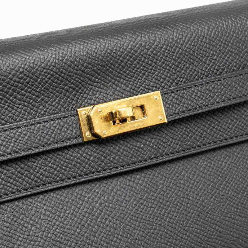 Hermes Classic Kelly To Go Epsom Black GHW stamp Z