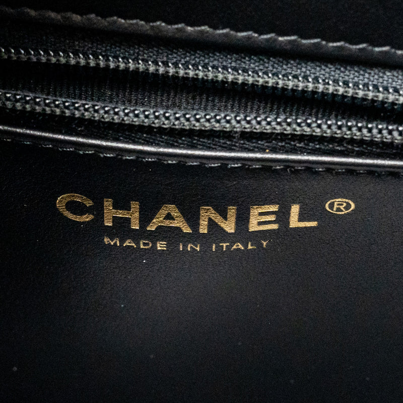 Chanel Mini Kelly Shopping Tote Bag Calfskin Black GHW (Microchip)