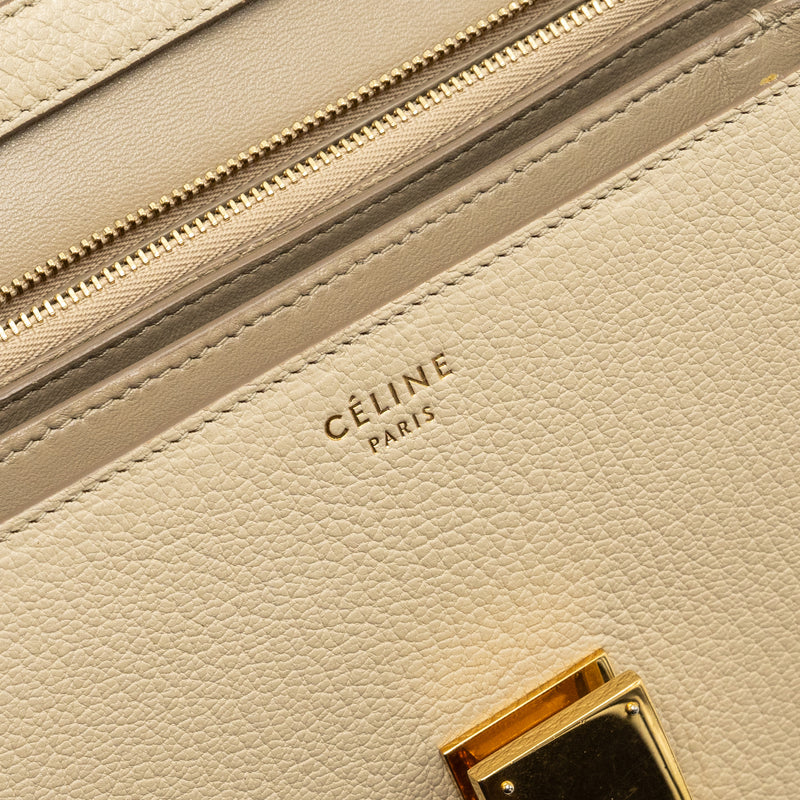 Celine medium classic box bag goatskin beige GHW
