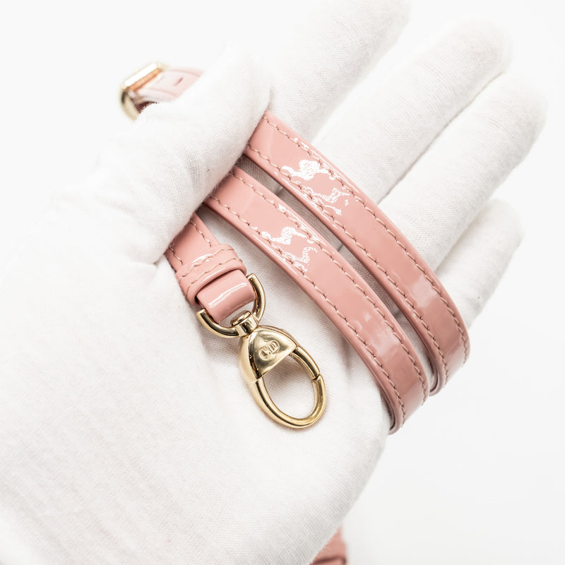 Dior Micro Lady dior patent leather dark pink LGHW