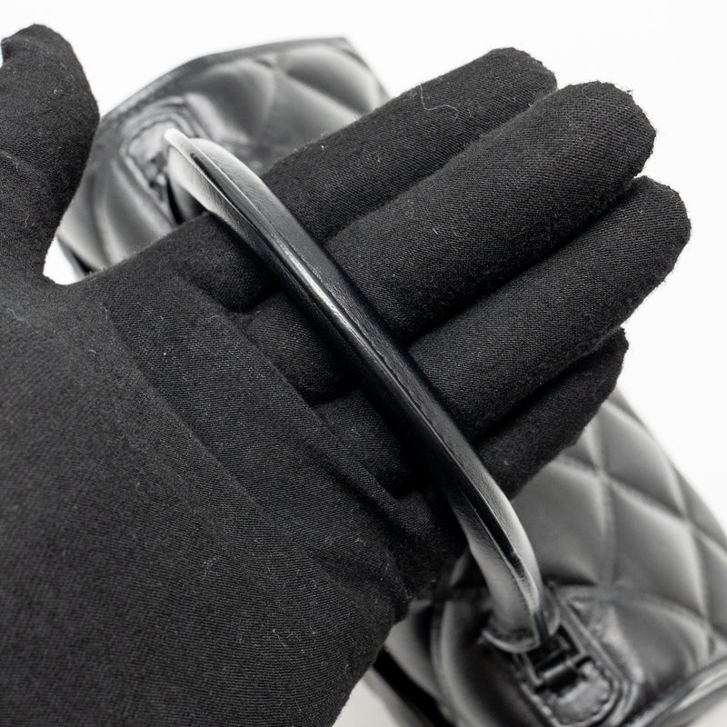 Balenciaga Small Hourglass Bag Quilted Calfskin So Black