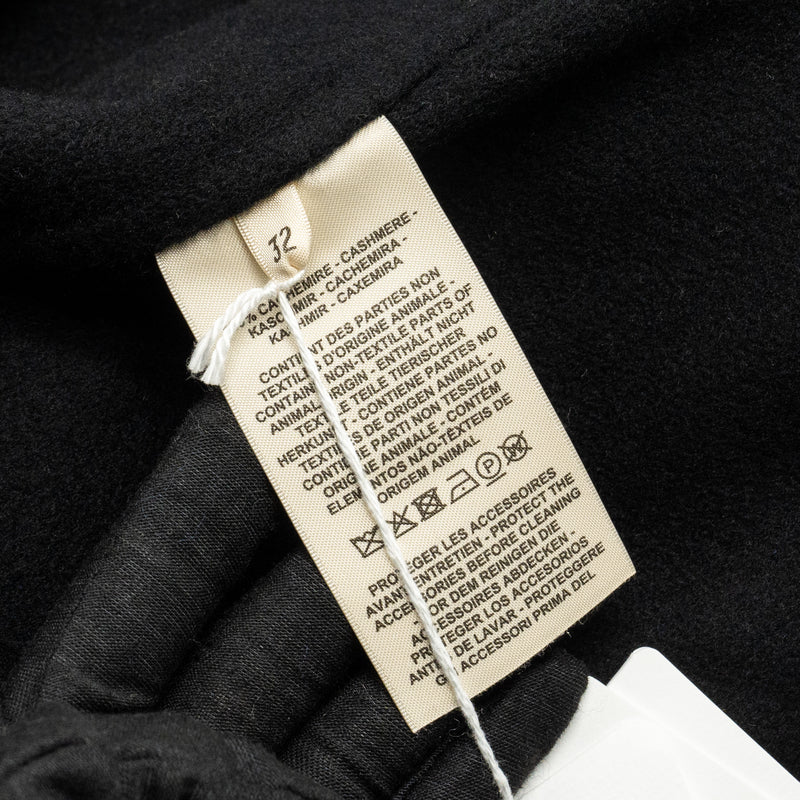 Hermes Size 32 Manteau Souple Cashmere Coat Double-sided Baby Cashmere Black