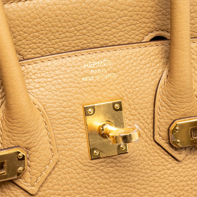 Hermes Birkin 25 Togo Biscuit GHW Stamp U