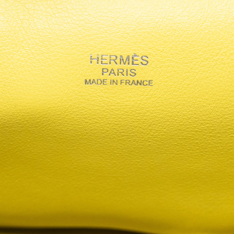 Hermes Toolbox 26 Clemence Craie/Jaune Poussin SHW Stamp Square Q