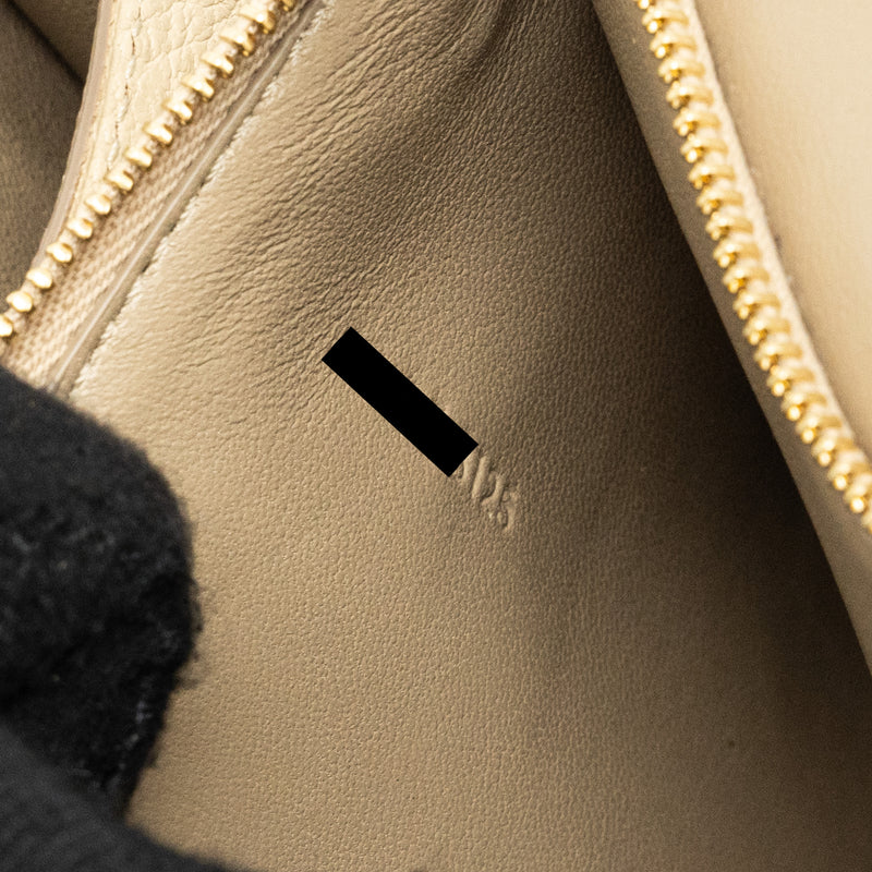 Celine medium classic box bag goatskin beige GHW