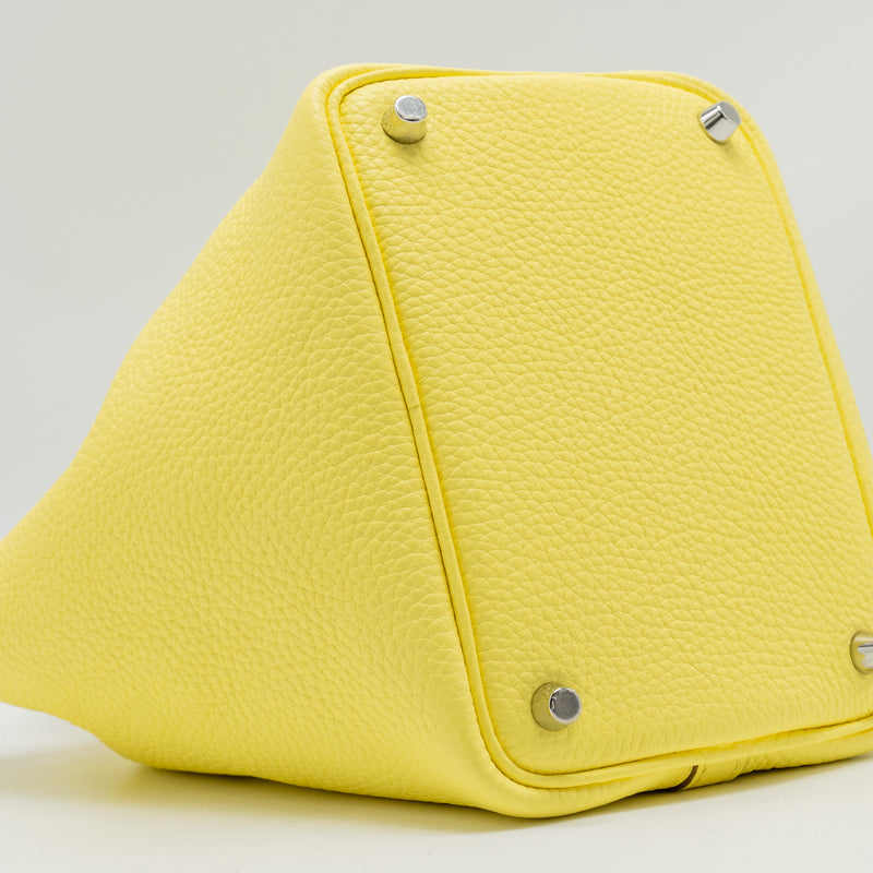 Hermes Picotin 18 Lock Bag Clemence Limoncello SHW Stamp U