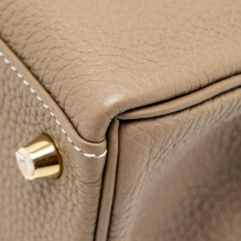 HERMES Kelly 25 Togo Etoupe GHW Stamp Z