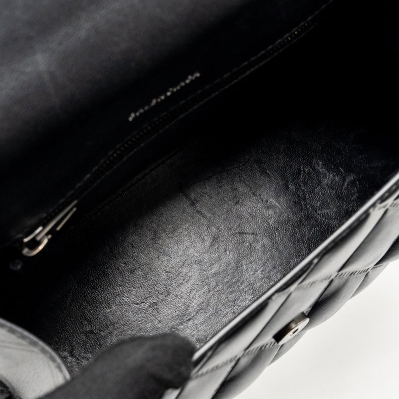 Balenciaga Small Hourglass Bag Quilted Calfskin So Black