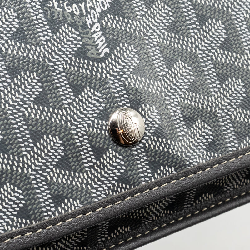 Goyard Plumet Pocket Wallet Goyardine Canvas/Calfskin Grey SHW