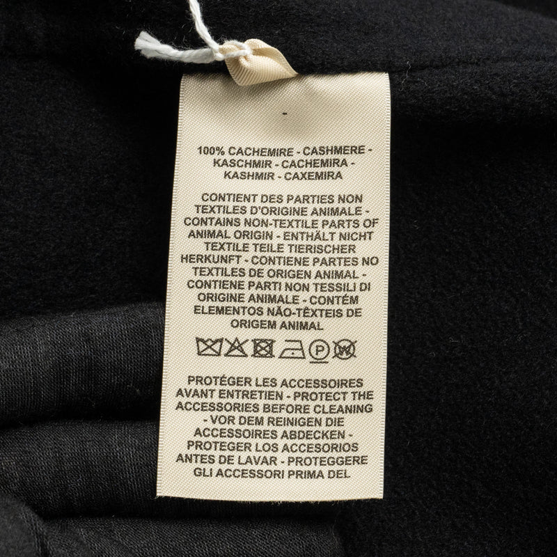 Hermes Size 32 Manteau Souple Cashmere Coat Double-sided Baby Cashmere Black