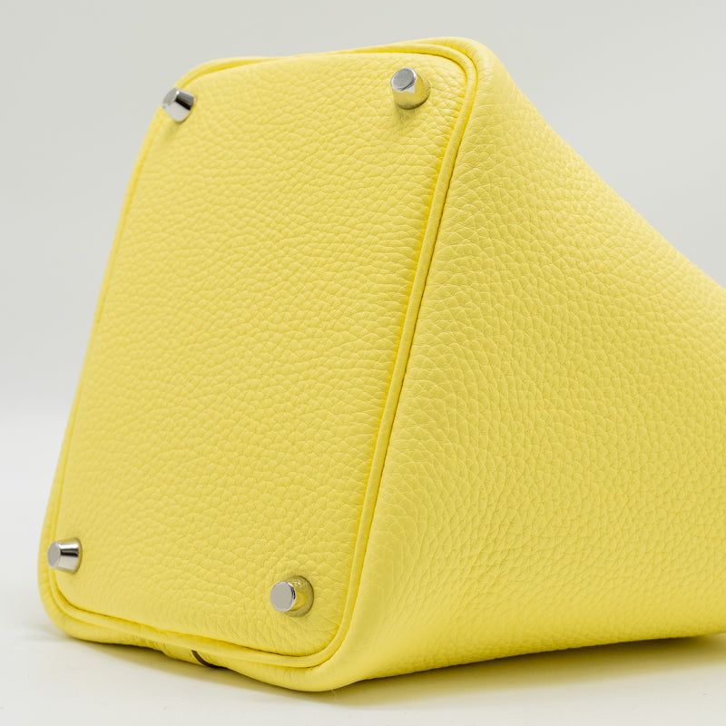 Hermes Picotin 18 Lock Bag Clemence Limoncello SHW Stamp U