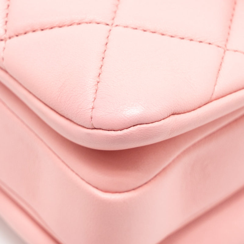 Chanel Top Handle Trendy CC Flap Bag Lambskin Pink LGHW