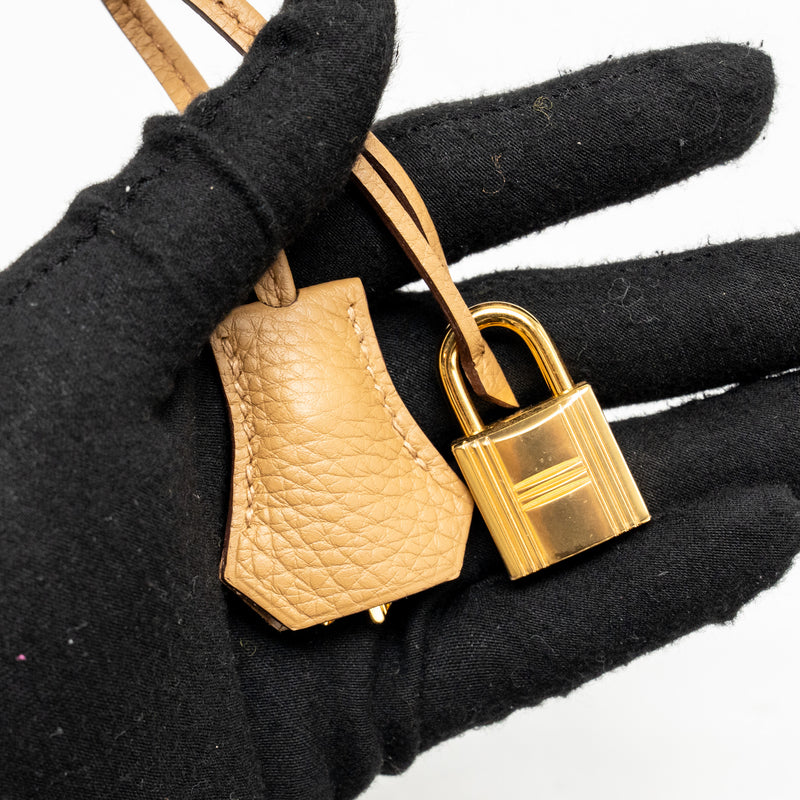 Hermes Birkin 25 Togo Biscuit GHW Stamp U