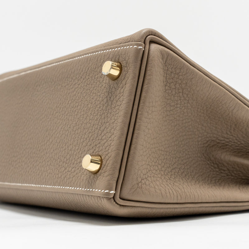 Hermes Kelly 25 Retourne TOGO Etoupe GHW Stamp W
