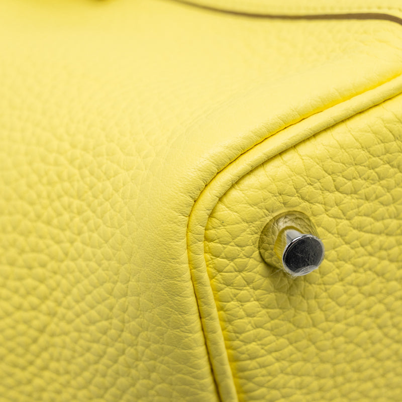 Hermes Picotin 18 Lock Bag Clemence Limoncello SHW Stamp U