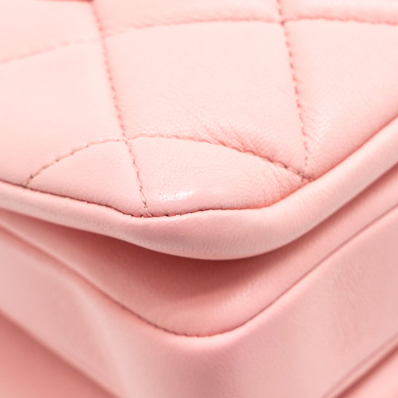 Chanel Top Handle Trendy CC Flap Bag Lambskin Pink LGHW