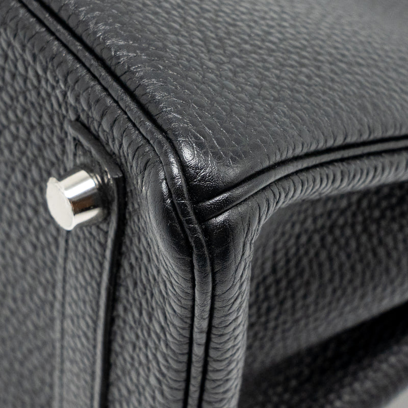 Hermes Birkin 25 Togo Black SHW Stamp D