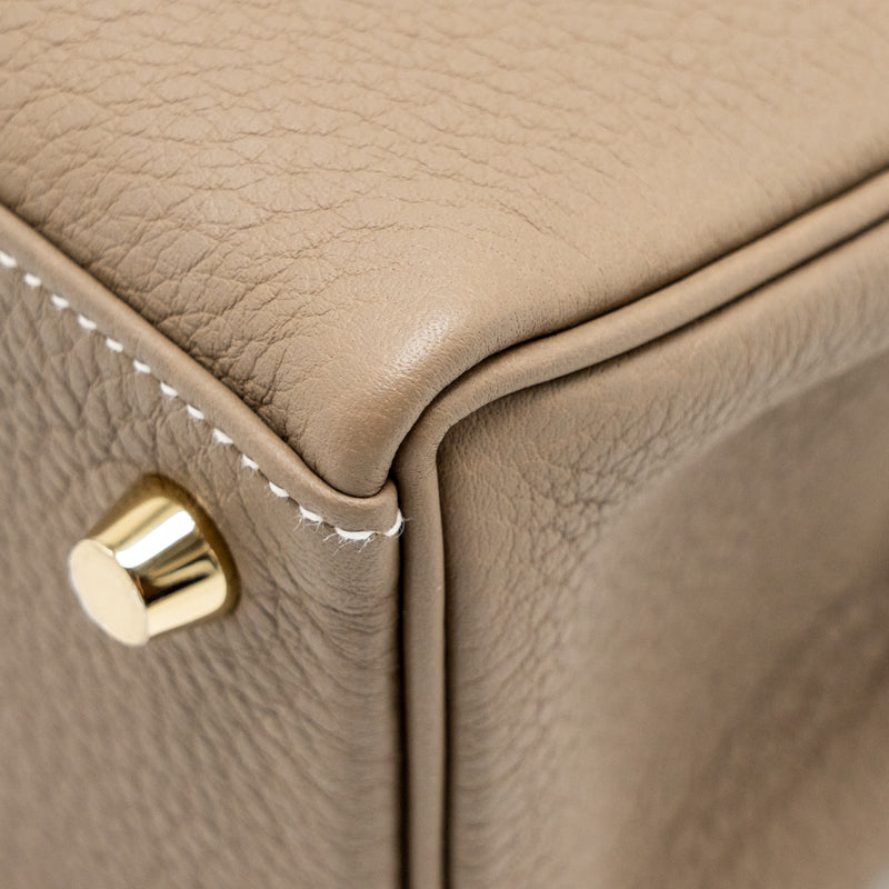 Hermes Kelly 25 Retourne TOGO Etoupe GHW Stamp W
