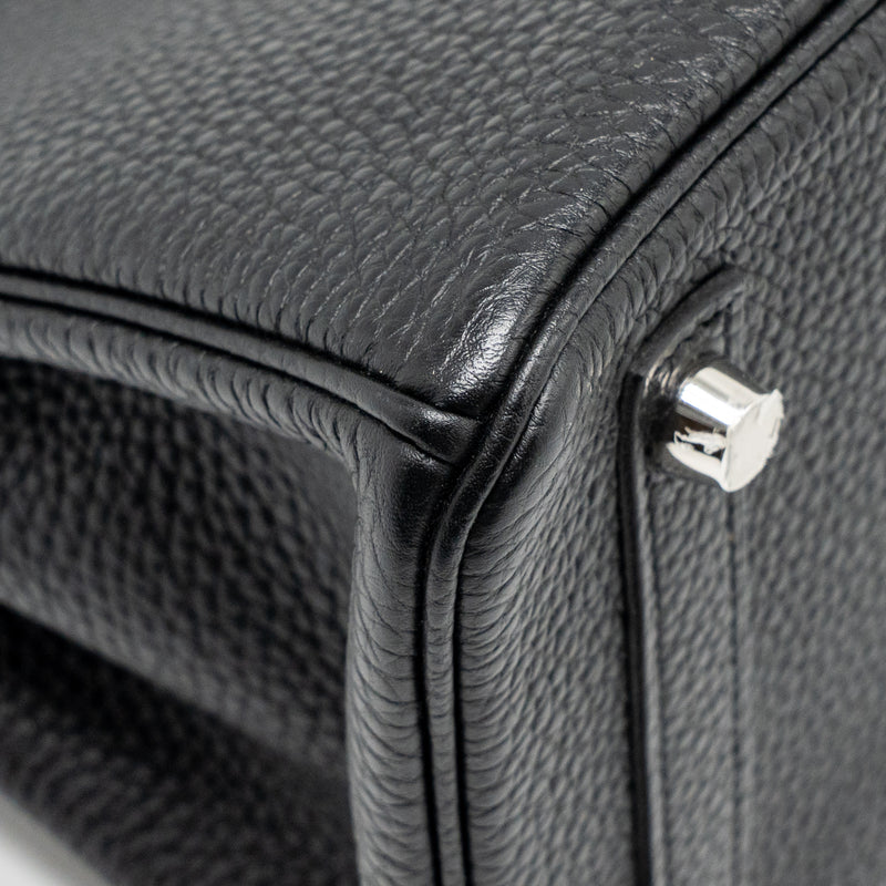 Hermes Birkin 25 Togo Black SHW Stamp D